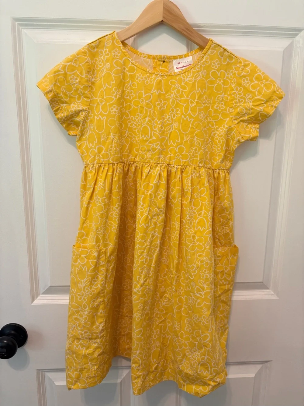 Hanna Andersson Yellow Floral Cotton Dress